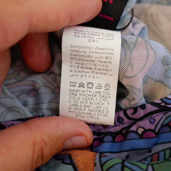 NEW Romwe XL Crop Tube Top Drawstring Blue Purple Orange Sun Blouse - Picture 7 of 7